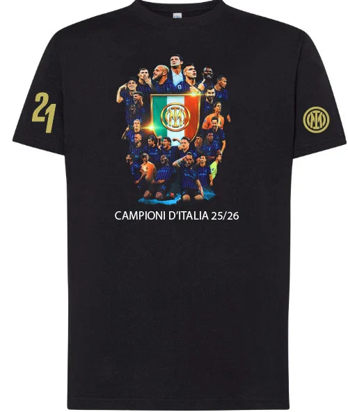 CELEBRATORY SHIRT INTER ITALIAN CHAMPION 25/26 FOOTBALL STADIUM TSHIRT copy