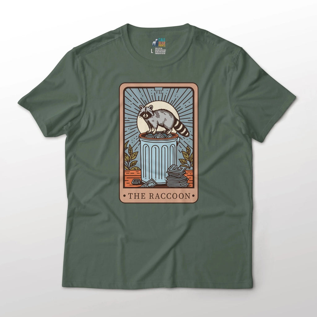 The Raccoon Tarot Card Funny Aesthetic Animal Graphic T-Shirt