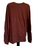 GEORGE MAROON RED LONG SLEEVE CREW NECK TEE SHIRT Sz M