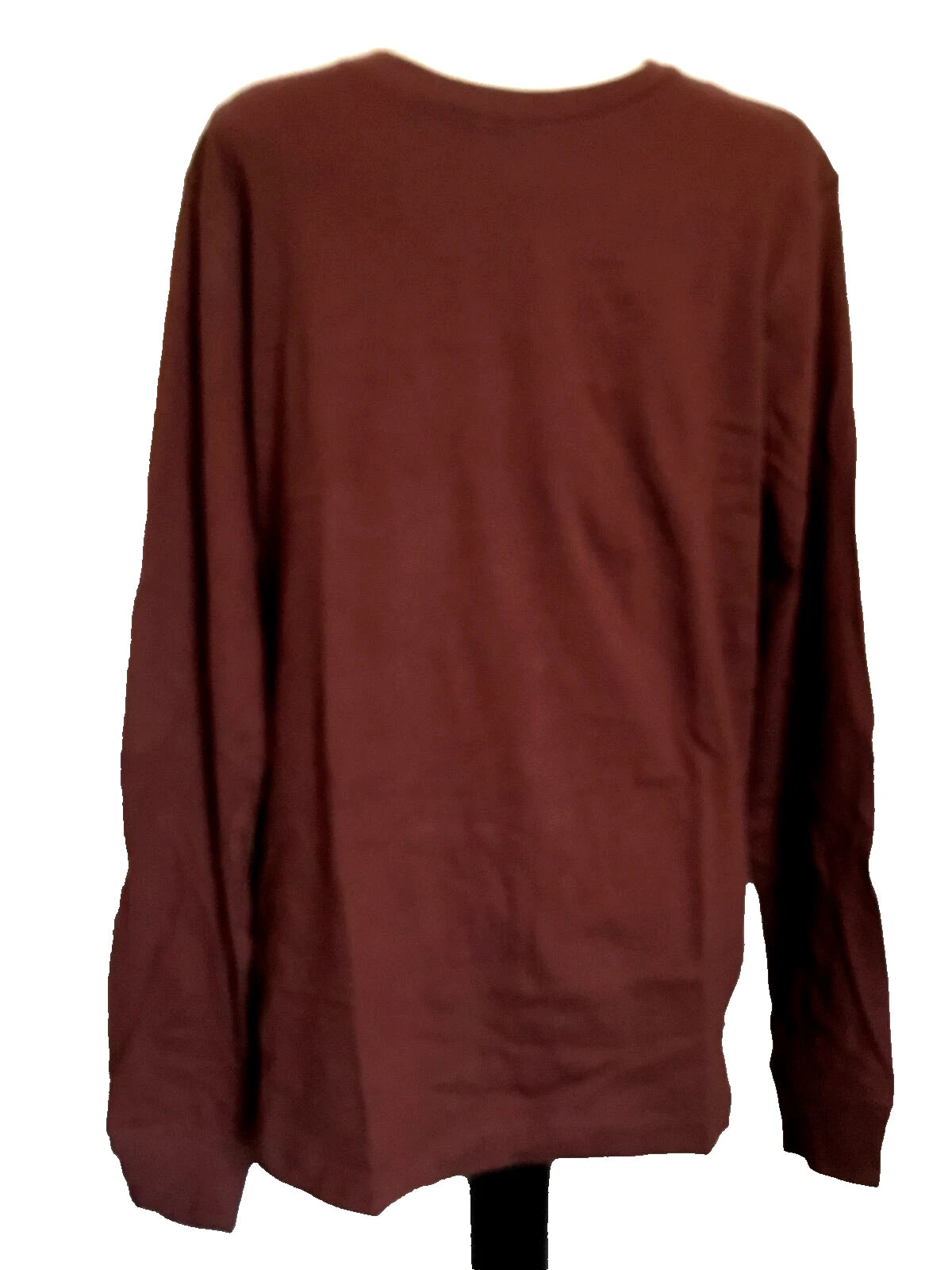 GEORGE MAROON RED LONG SLEEVE CREW NECK TEE SHIRT Sz M