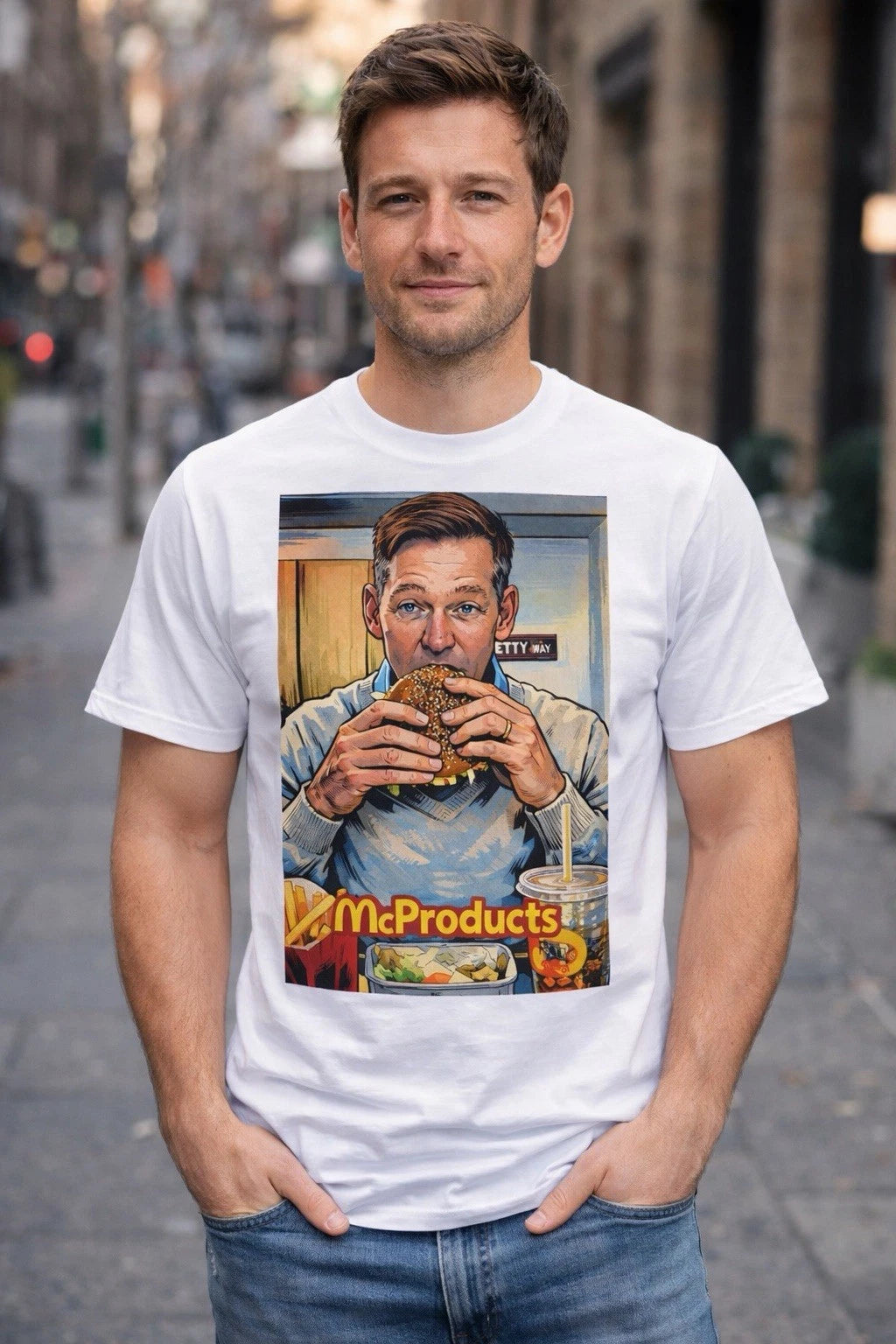 McProduct Big Arch McDonald’s Parody CEO T-Shirt 🍔 Size XL