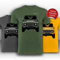 Land Rover Defender Front View Super Cool hand printed T-Shirt