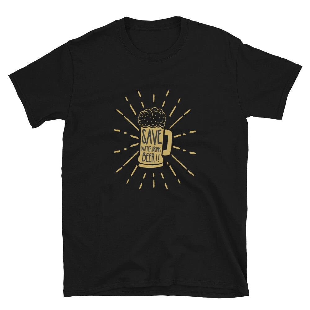 Save Water Drink Beer Graffiti Activism Classic Fit T-Shirt