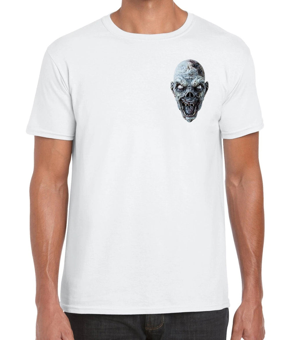 Vampire Zombie Head Minimalistic Men's Printed Cotton Unisex T-shirt Top Tee