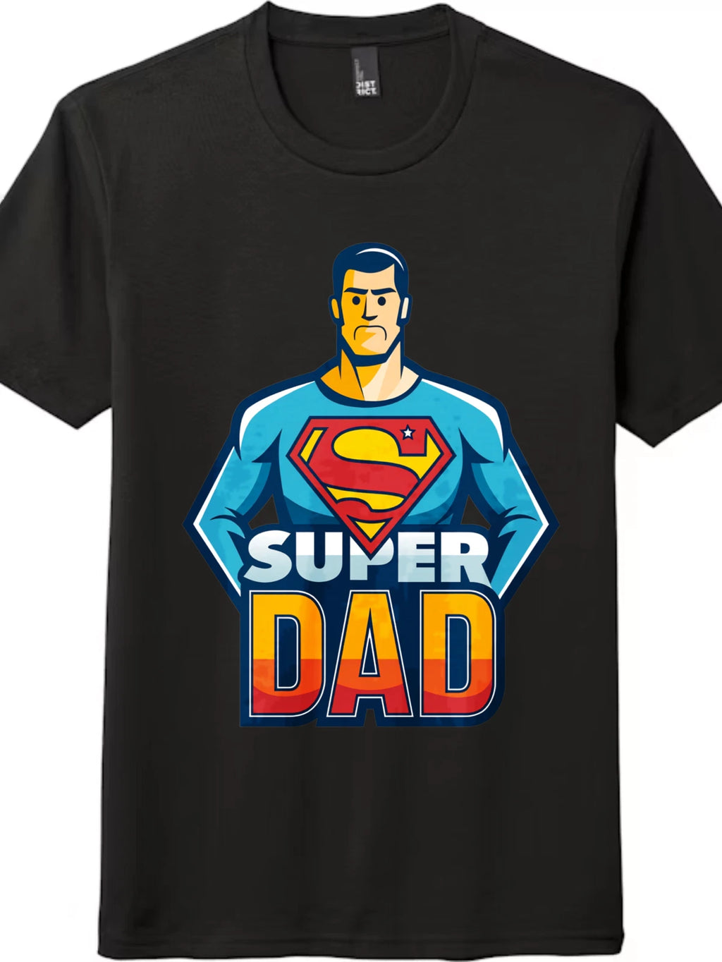 Super Dad Hero Graphic Tee | Classic Emblem & Gradient Print, Unisex Casual