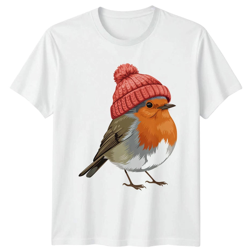 Cute Christmas Robin Bird T-Shirt Winter Wildlife Animals Christmas Gift
