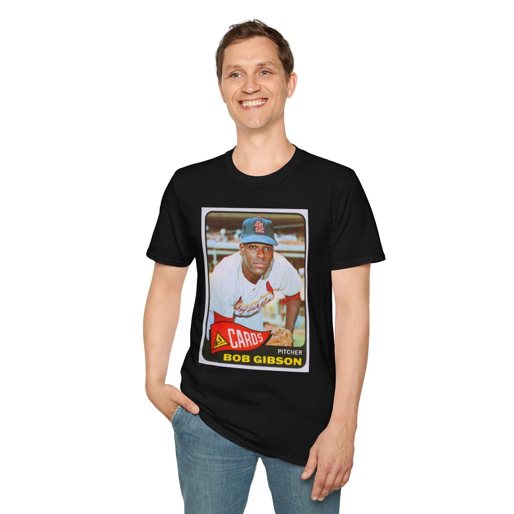 Bob Gibson Baseball Card St Louis Photo Art  T Shirt, Unisex Tee Sports