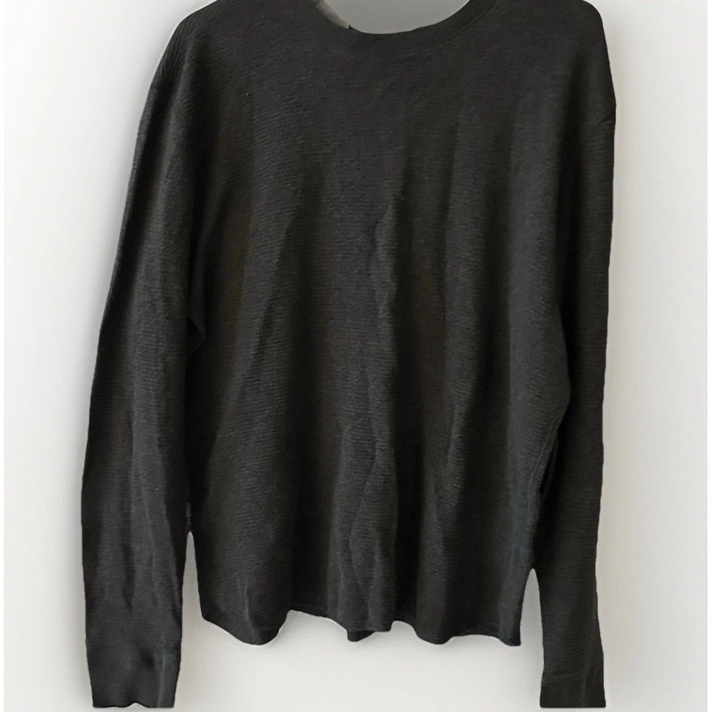 Vtg Y2K GAP Gray Waffle Knit Thermal Long Sleeve Shirt Mens XL Grunge Skater 100