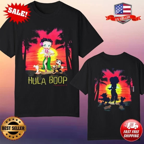 Vintage 2002 Betty Boop Hula Boop Double Sided T-shirt, S-5XL