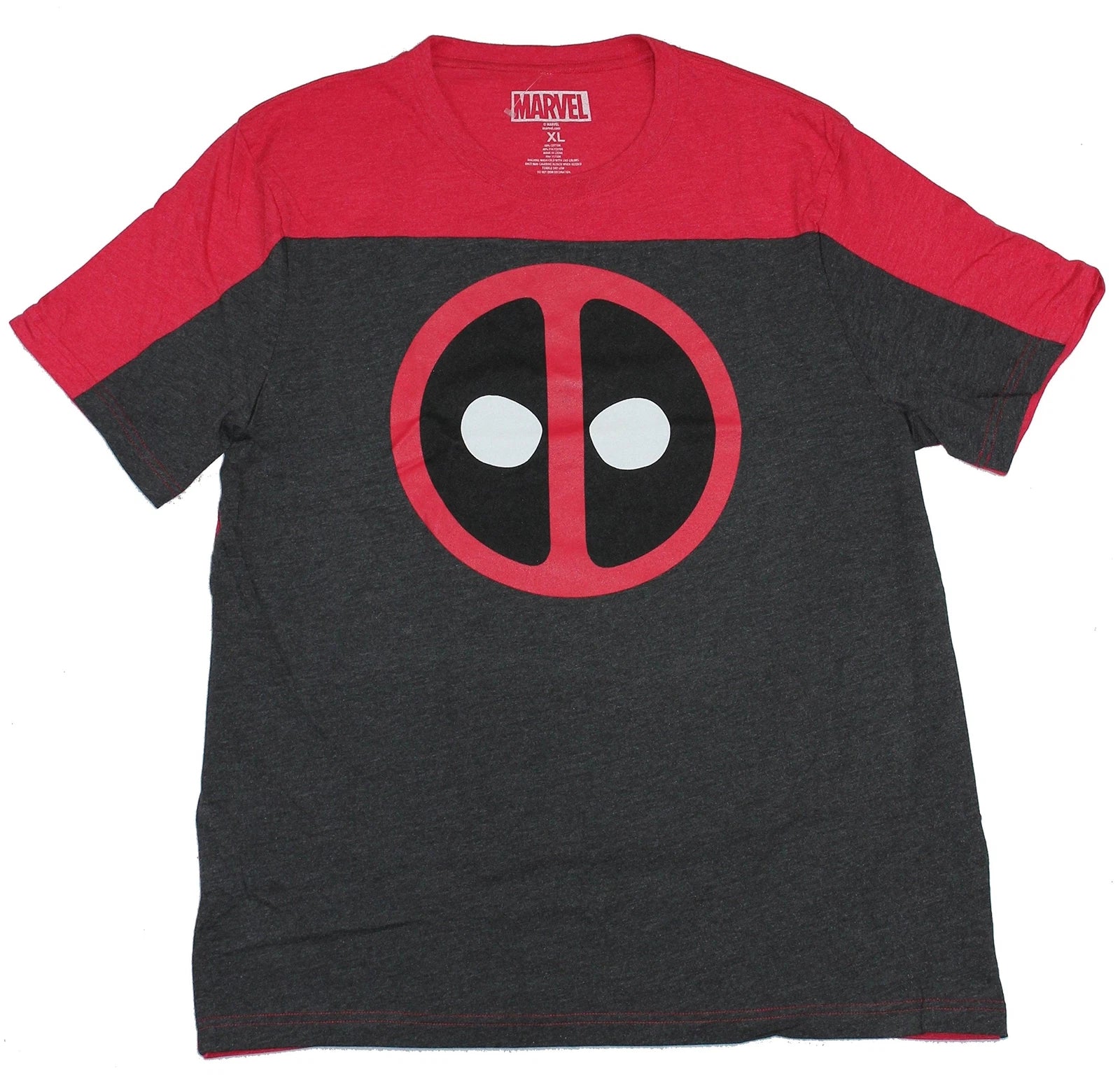 Deadpool (Mavel Comics) Yoke Adult New T-Shirt - Classic Deadpool Logo Pic