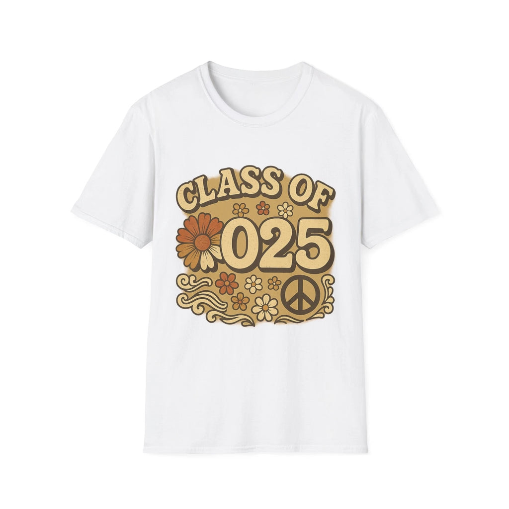 Retro Class of 2025 T-Shirt, Vintage Graduation Tee, Boho Style Shirt
