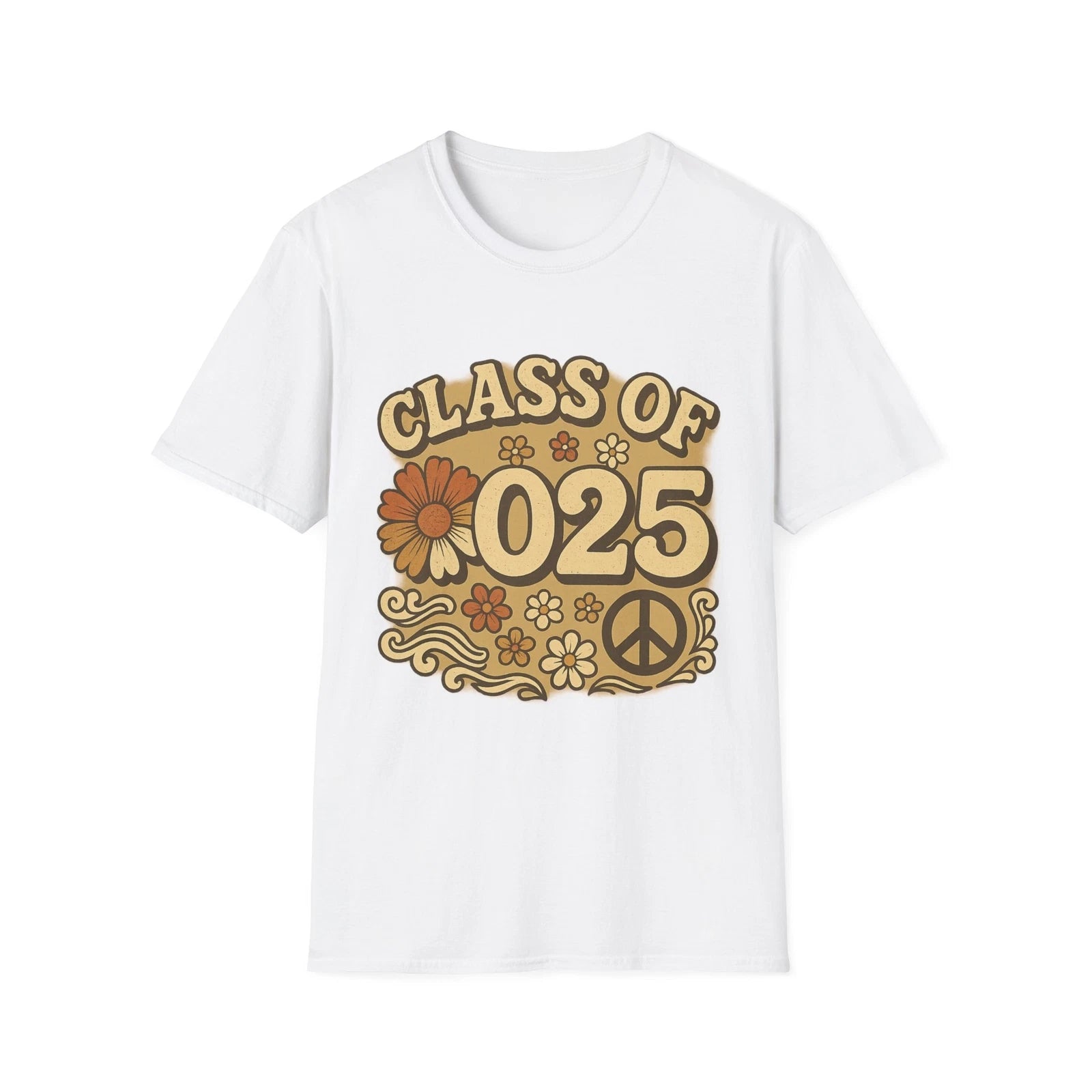 Retro Class of 2025 T-Shirt, Vintage Graduation Tee, Boho Style Shirt
