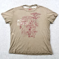Vintage 2000s GAP (RED) T Shirt Faded Olive Green Size M Y2K Thrashed Distressed