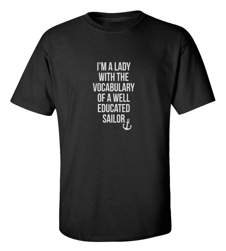 Funny Sailor Vocabulary T-Shirt Witty Sarcastic Quote Tee Cotton Gift
