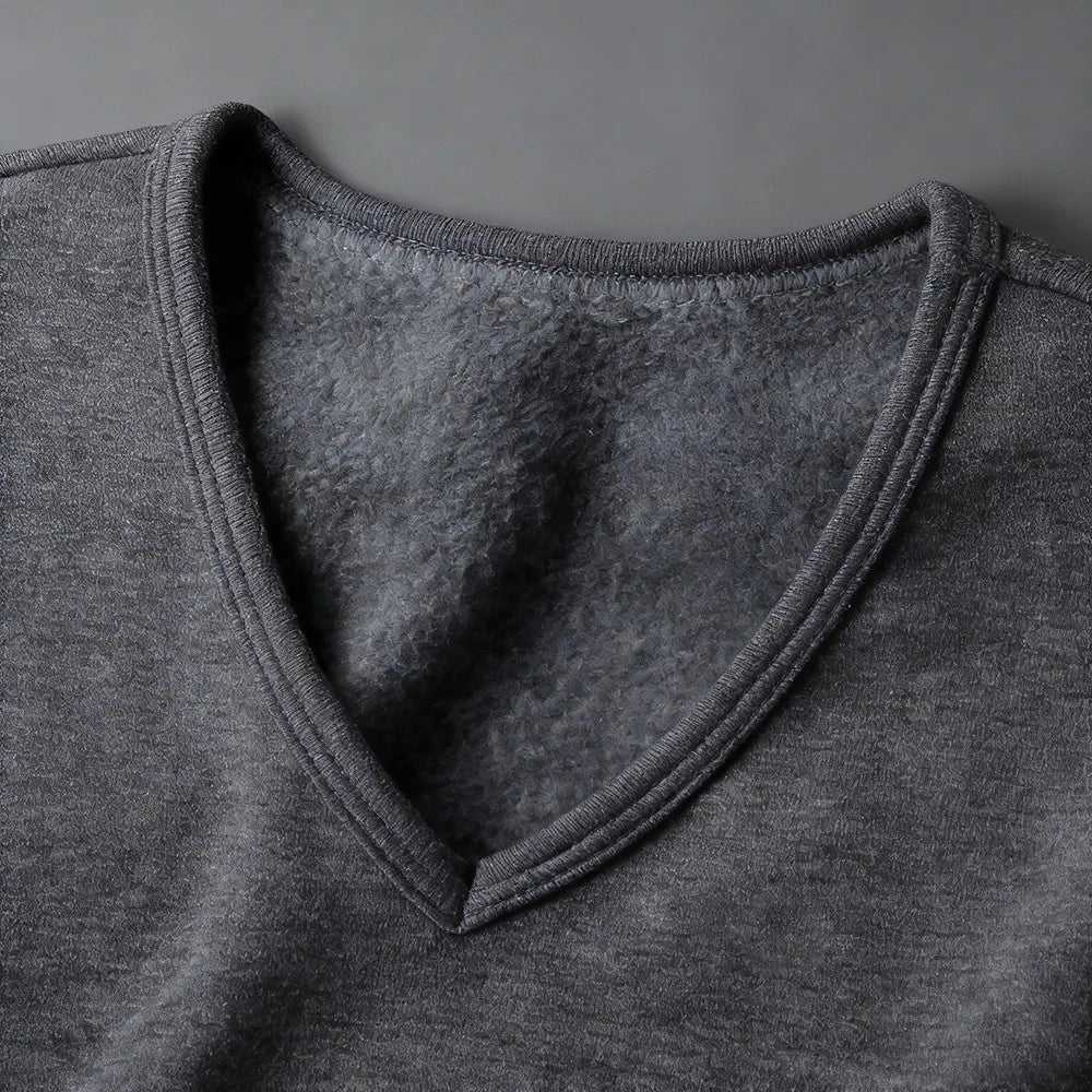 Mens Half Sleeve V Neck Thickened Undershirt Polyester Suitable For Daily Wear