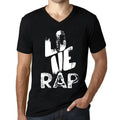 Men's Graphic T-Shirt V Neck Love Rap Eco-Friendly Limited Edition Short Sleeve