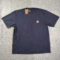 Carhartt Shirt Mens XL Navy Pocket Original Fit Short Sleeve Workwear Cotton New