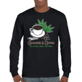 Cannabis Coffee Long Sleeve T-shirt Weed Brew 420 Joint Java Marijuana Leaf THC
