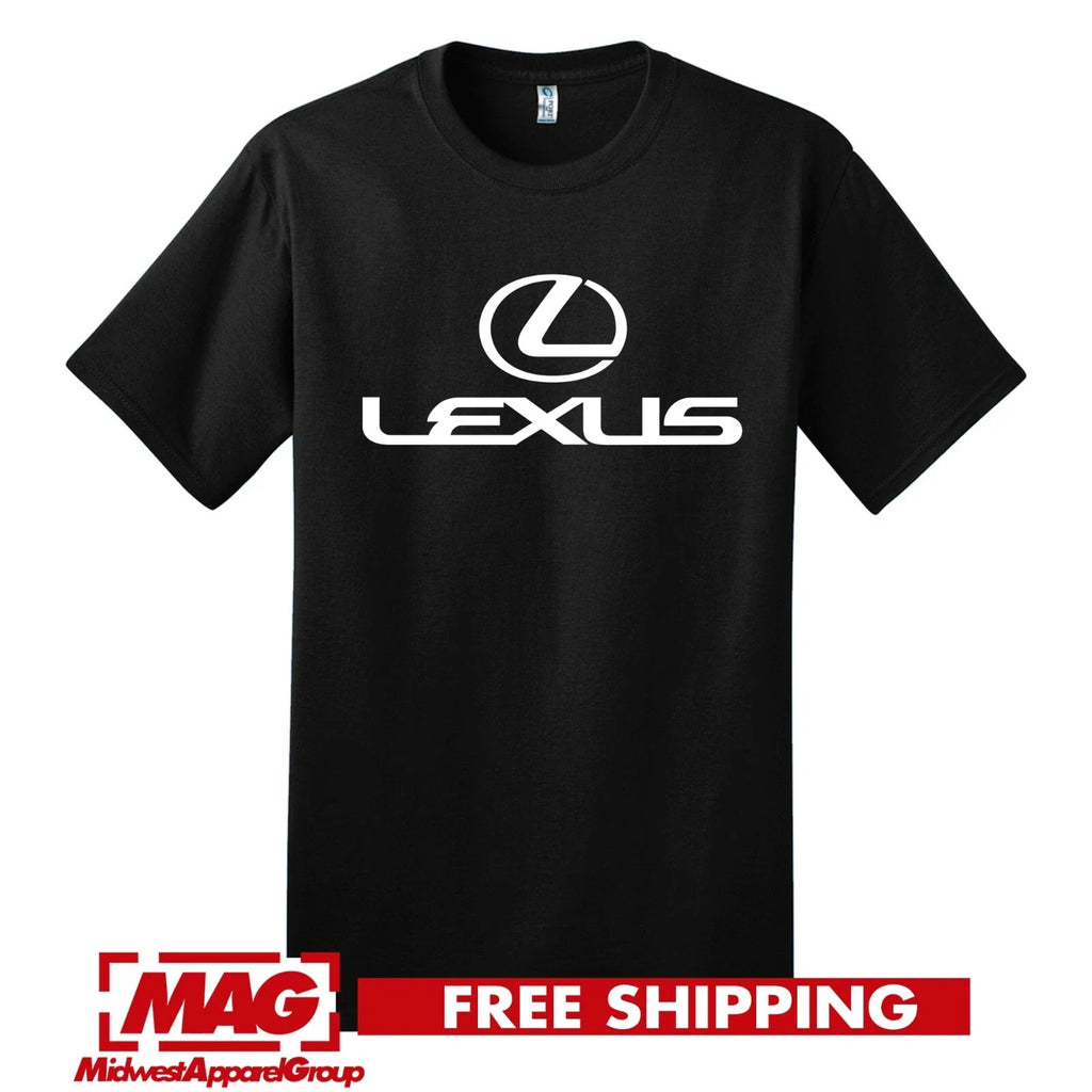 LEXUS BLACK T-SHIRT Logo IS F Sport Automotive Jdm Shirt Tee Motor NX RC LC