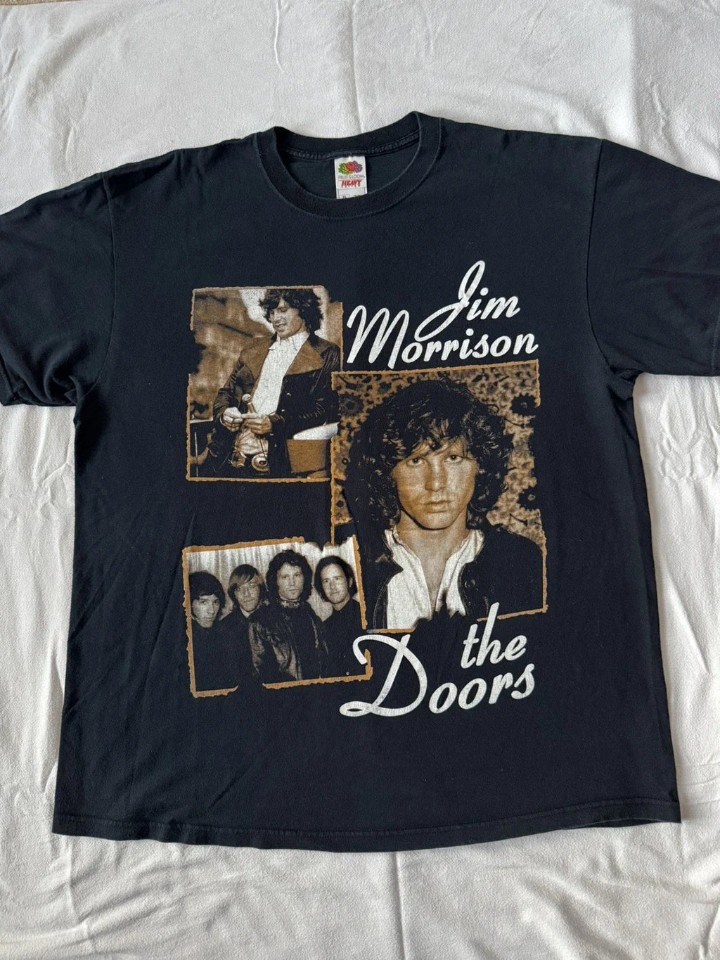 Vintage Jim Morrison The Doors Band Tee XL Black Double Sided Graphic Shirt Y2K