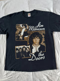 Vintage Jim Morrison The Doors Band Tee XL Black Double Sided Graphic Shirt Y2K