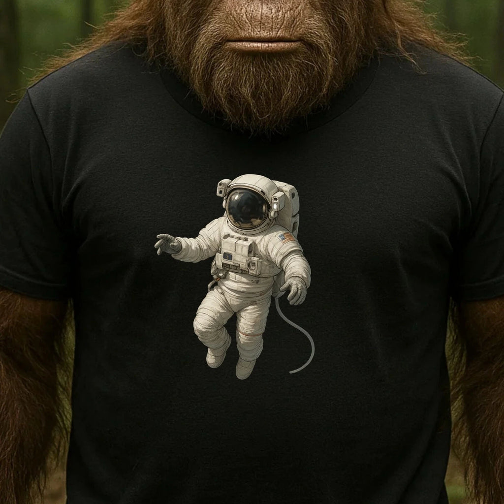 Mens Astronaut Floating In Space Motif Cotton T-Shirt Size S to 5XL