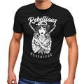 Men's T-Shirt Rebellious Girl with Guns Gangster Fashion Street Style