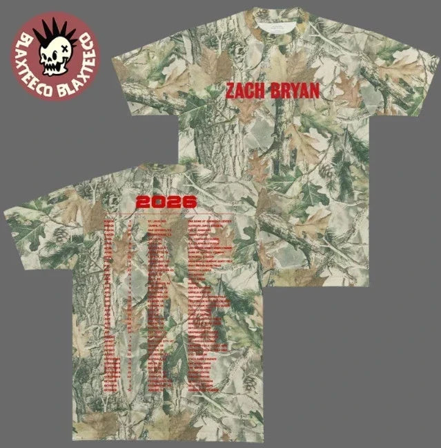 Zach Bryan! With Heaven On Top Tour 2026 Unisex 3D T-Shirt All Size