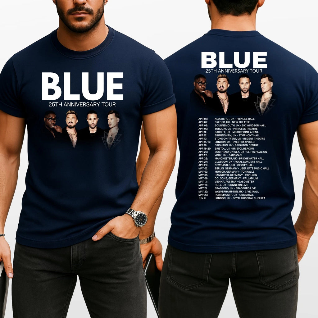 Blue 25th Anniversary 2026 Tour UK And EU Merch Photo Unisex T-Shirt