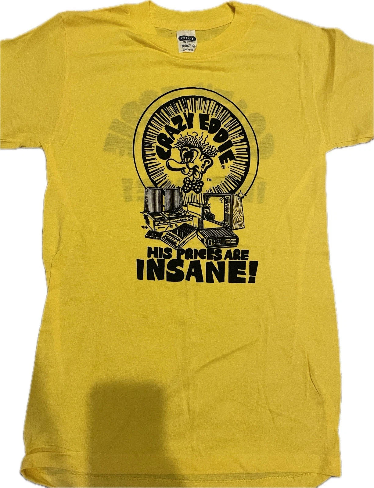 Crazy Eddie Insane Men's Yellow Size M