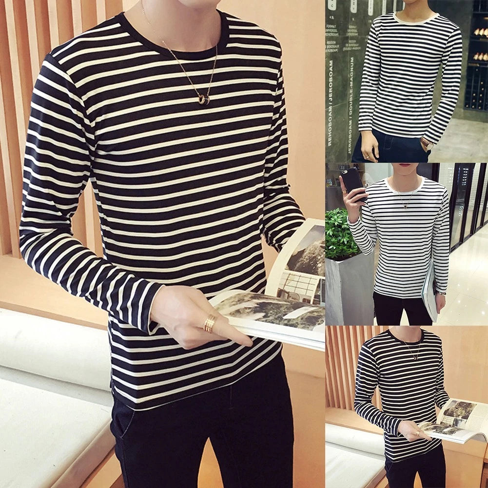 Fashionable Design Korean Casual Tops Men's Base Layer Lightweight Feel