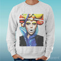 Felpa Man Light Sweater Light Grey " Pop Music Model Girl Woman "