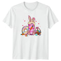 Cute Bunny Paws Donut Easter Womens T-Shirt Spring Dessert Easter Gift For Her