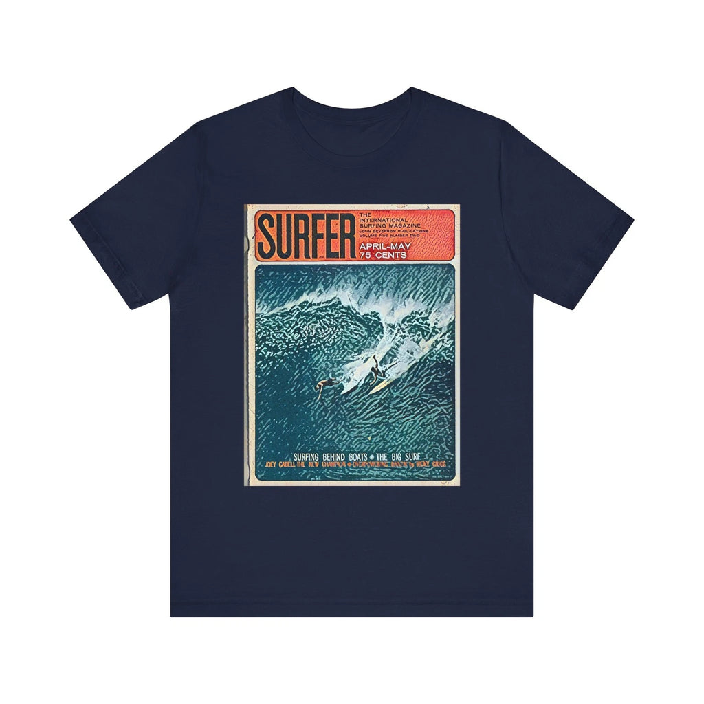 Surfer Mag Retro Art Short Sleeve Tee Shirt Graphic Print Crewneck Unisex Gift
