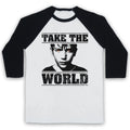 BRIGHTBURN TAKE THE WORLD BRANDON SUPERHERO HORROR FILM 3/4 SLEEVE BASEBALL TEE