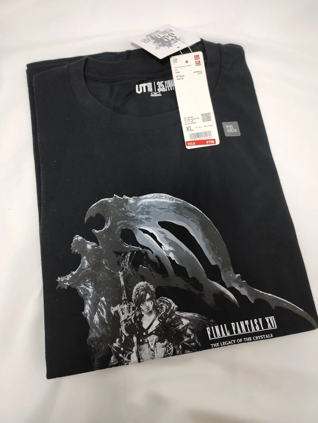 FF16 Final Fantasy XVI x Uniqlo UT T shirt Size Black JP XL (US L #C