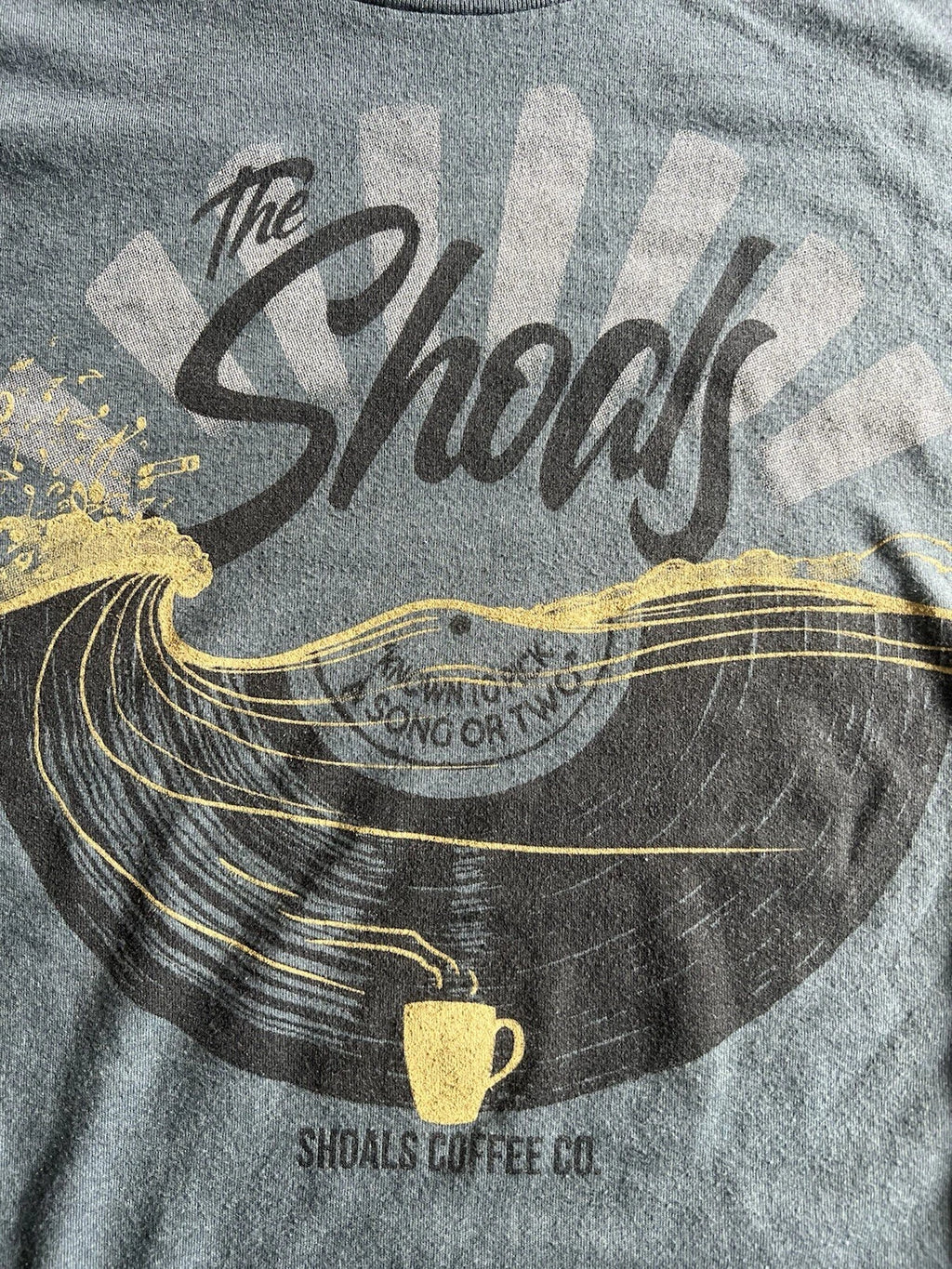 The Shoals Coffee Known To Pick A Song Or Two Graphic T Shirt Size L