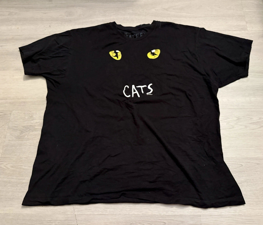 Cats Graphic Black T-Shirt Creative Goods 100% Cotton Unisex XXL Broadway