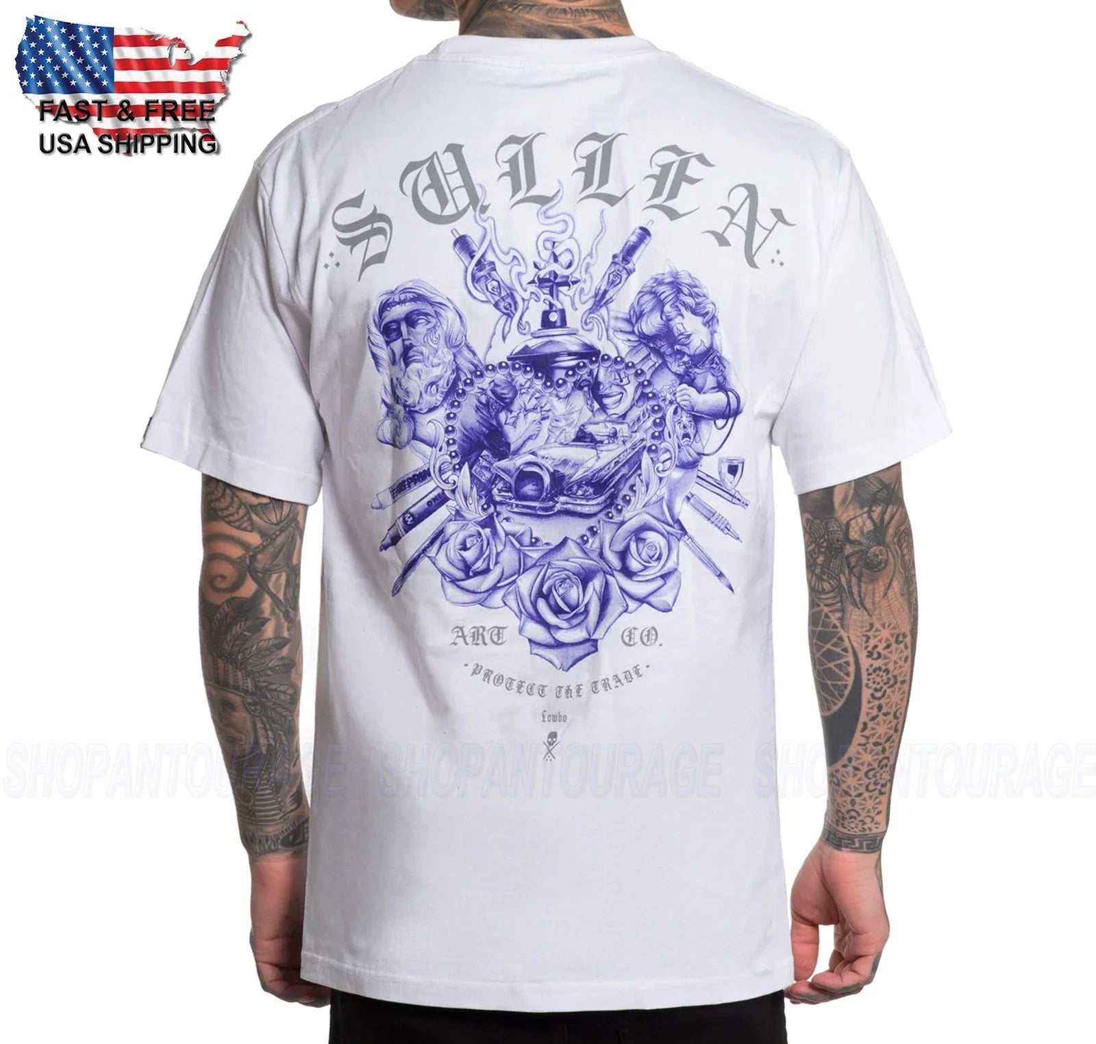 Sullen Art Collective Lowbo Standard Fit SCM7287 New Short Sleeve Men`s T-shirt