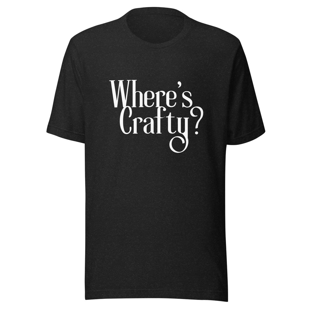 Where's Crafty unisex shirt, fun tee for film and tv industry crew, men or women