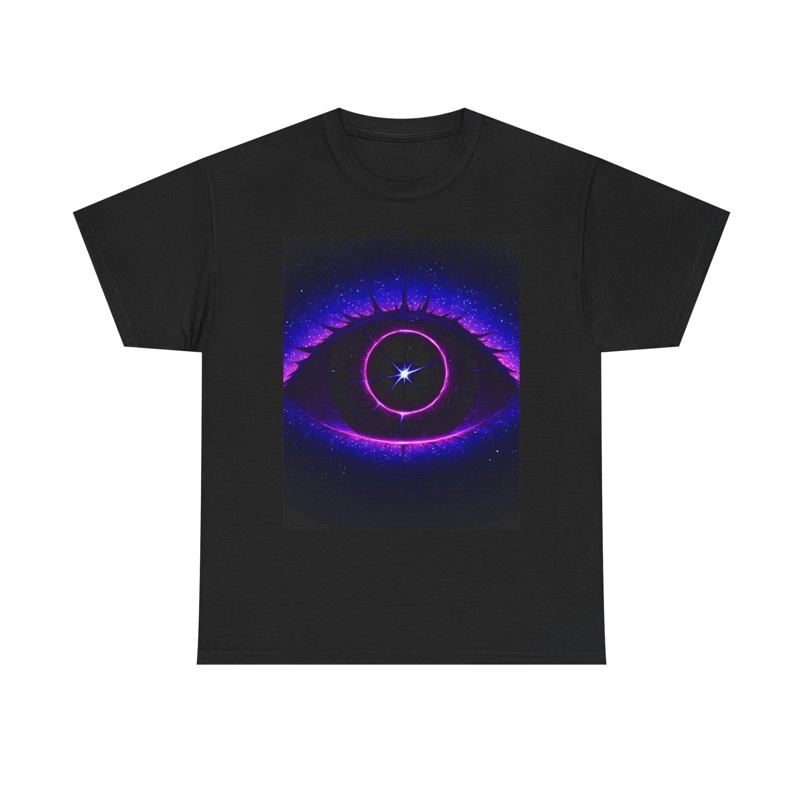 Cosmic Eye Unisex Heavy Cotton Tee, Boho T-Shirt, Astral Graphic Tee, Astrology