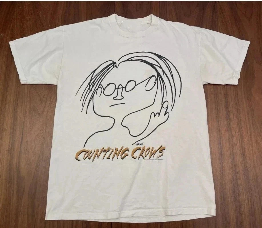 90s Counting Crows T Shirt Recovering The Satellites Tour 1 SIDE PP2498