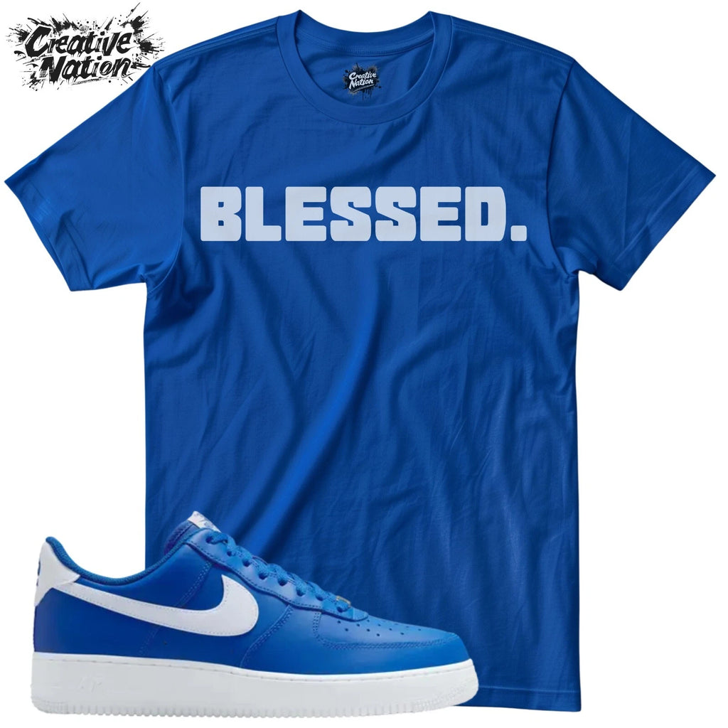 Shirt To Match College Blue White Unisex Tee Blessed Shirt