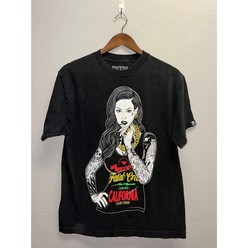 Fatal Clothing Shirt Creative California Company Black Graphic Tee Medium