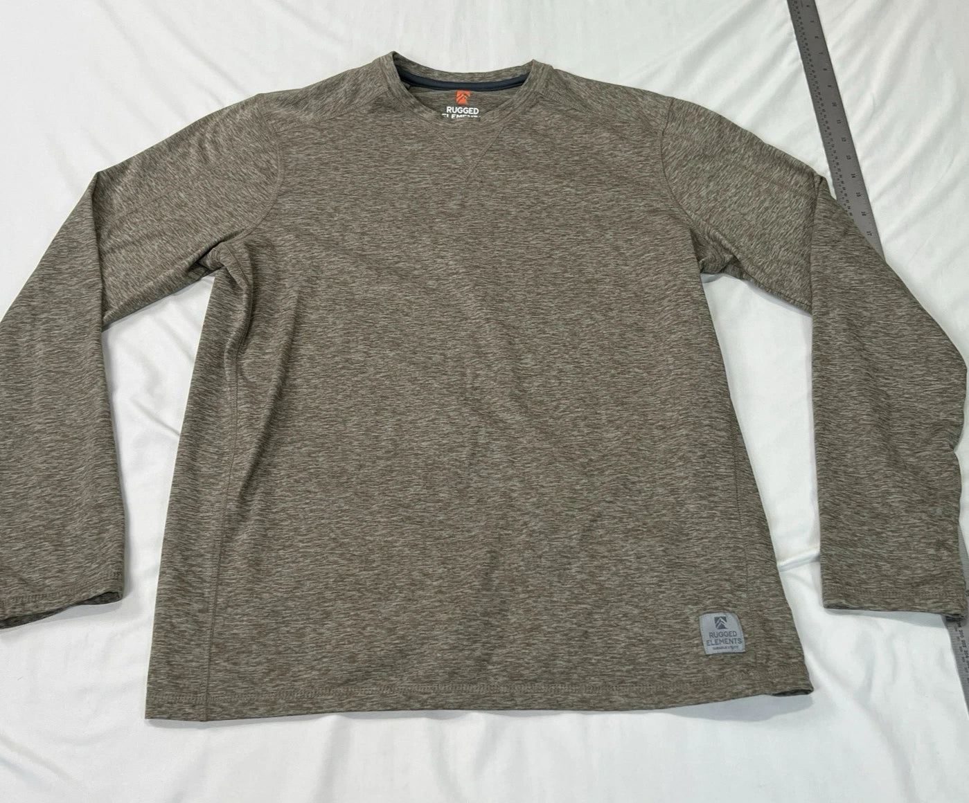 Rugged Elements Shirt Mens Medium Brown Performance Long Sleeve Durable Utility