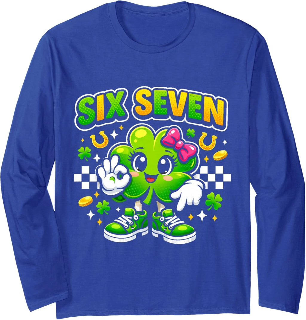 Kawaii Shamrock Bow Lucky Clover Cute Long Sleeve T-Shirt