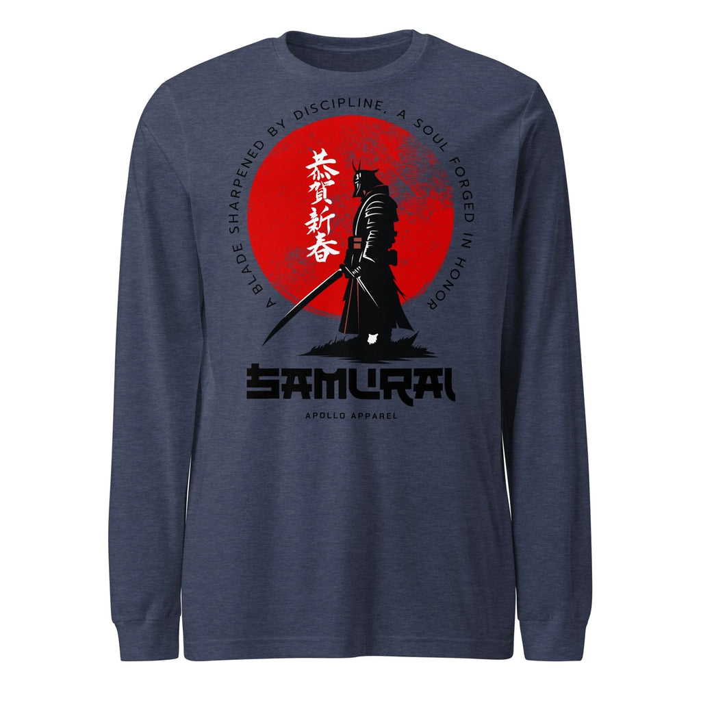 Samurai Long Sleeve T Shirt Japanese Warrior Graphic Unisex Anime Streetwear Tee