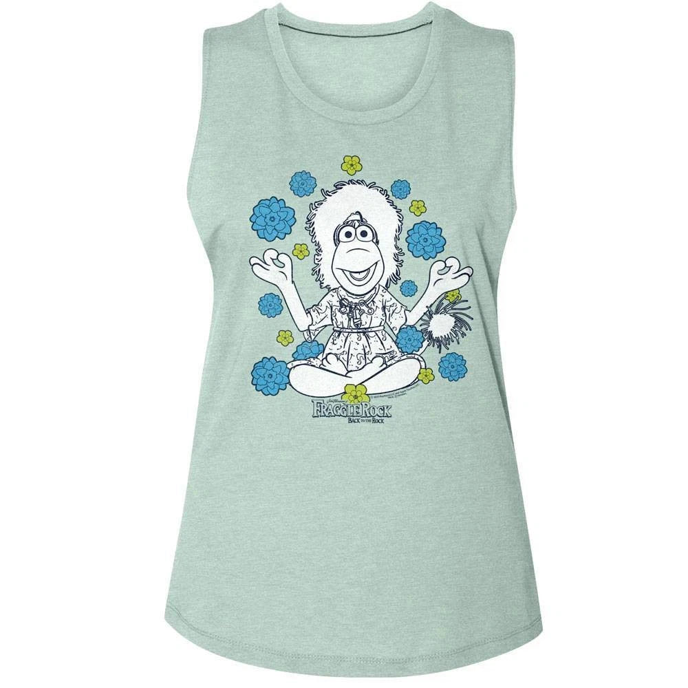 Fraggle Rock Mokey Hippie Flowers Women's Tank