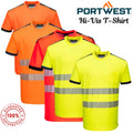 Portwest PW3 Hi Vis Cotton Comfort T-Shirt Moisture Wicking Summer T-Shirt T181