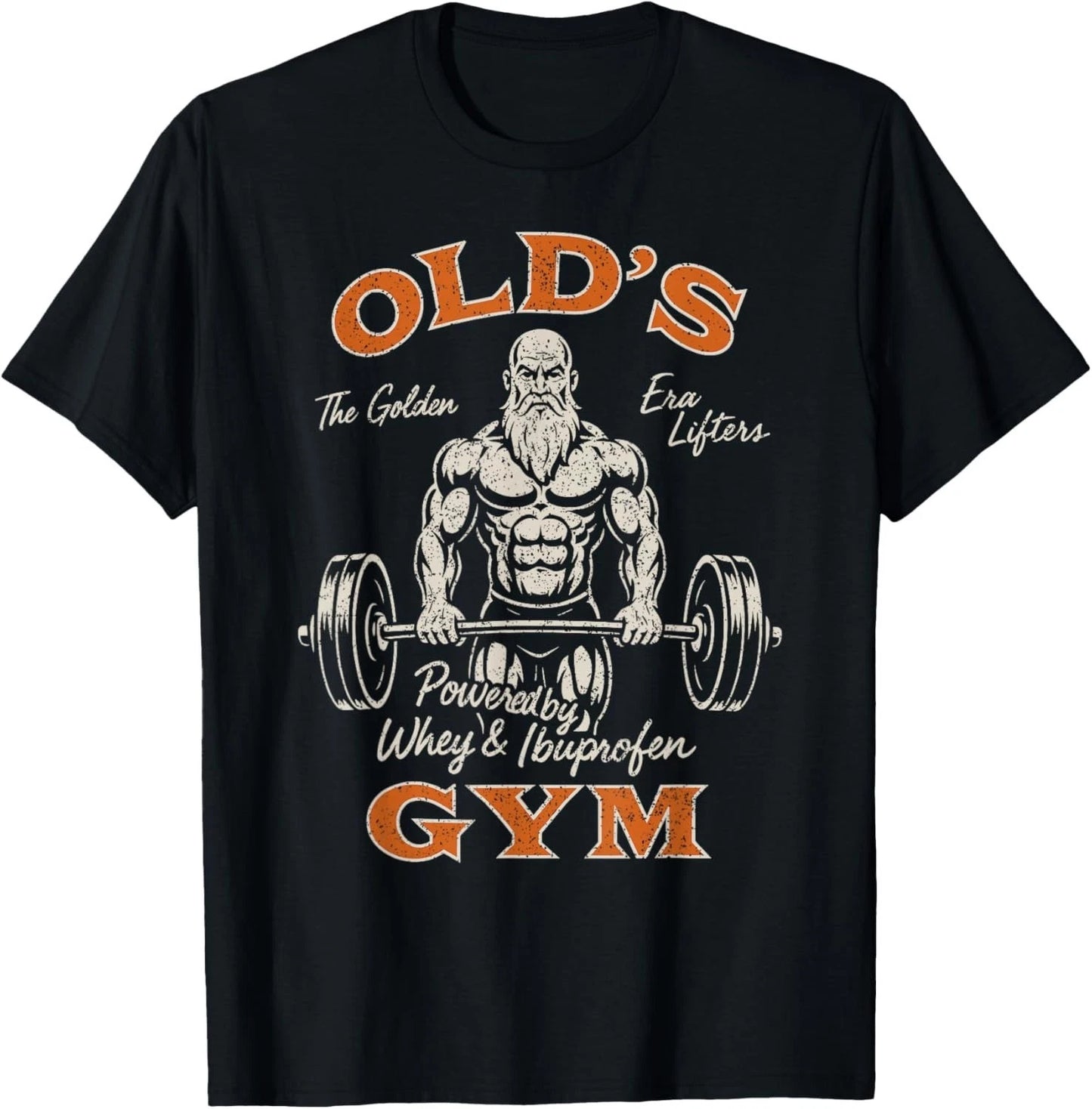 Old_s Gym Logo Workout Dad Grandpa Weightlifting Old Men Gym Gift Unisex T-Shirt